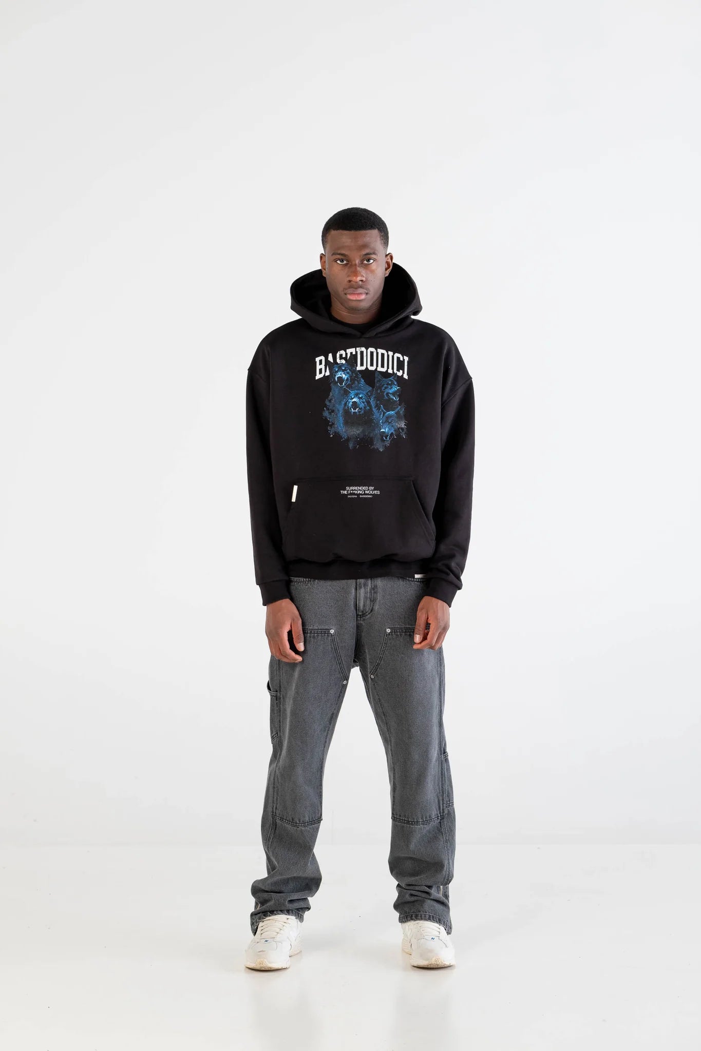 HOODIE “DYSTOPIA” WOLVES BLACK