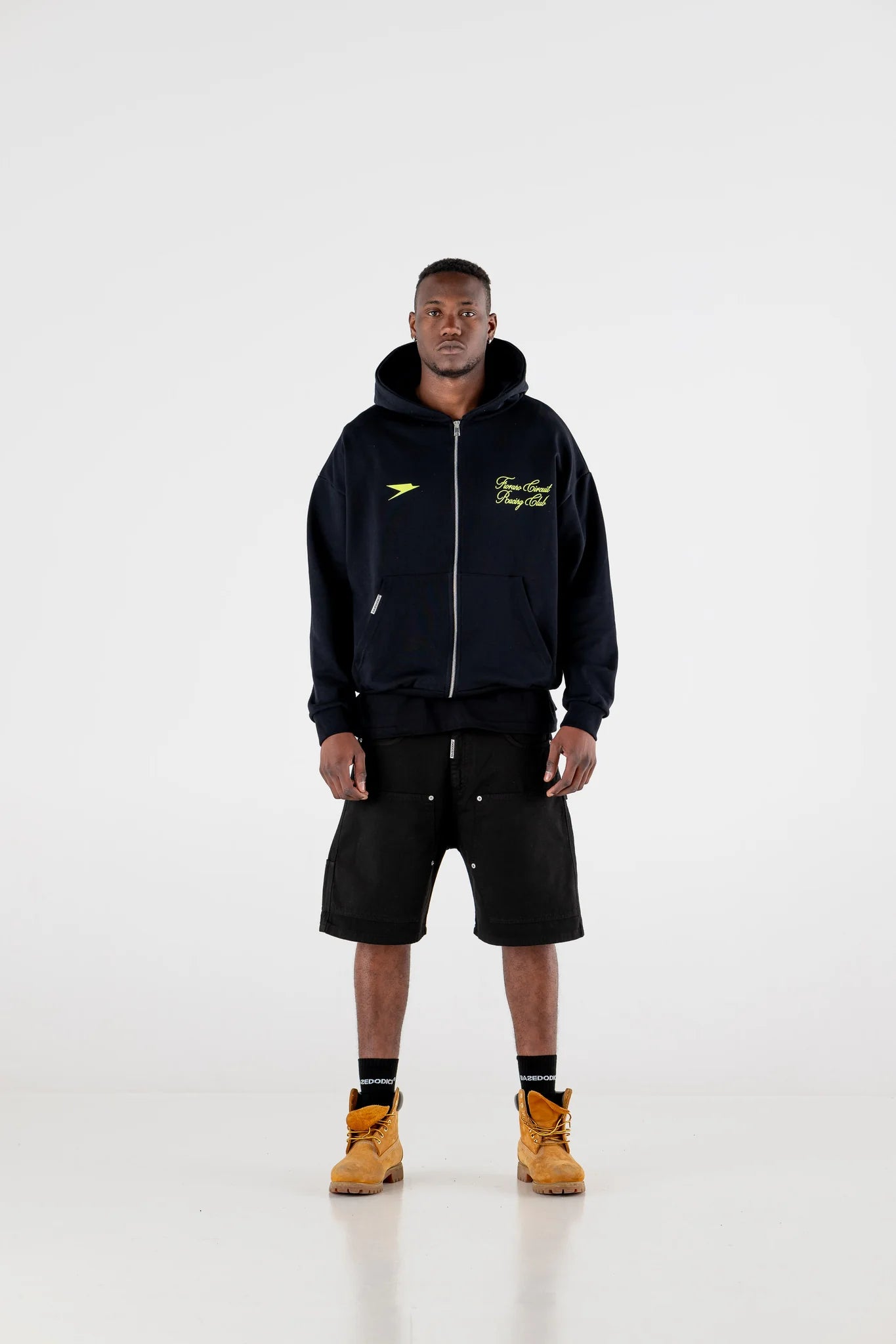 FULL ZIP “RESORT” RACING BLACK