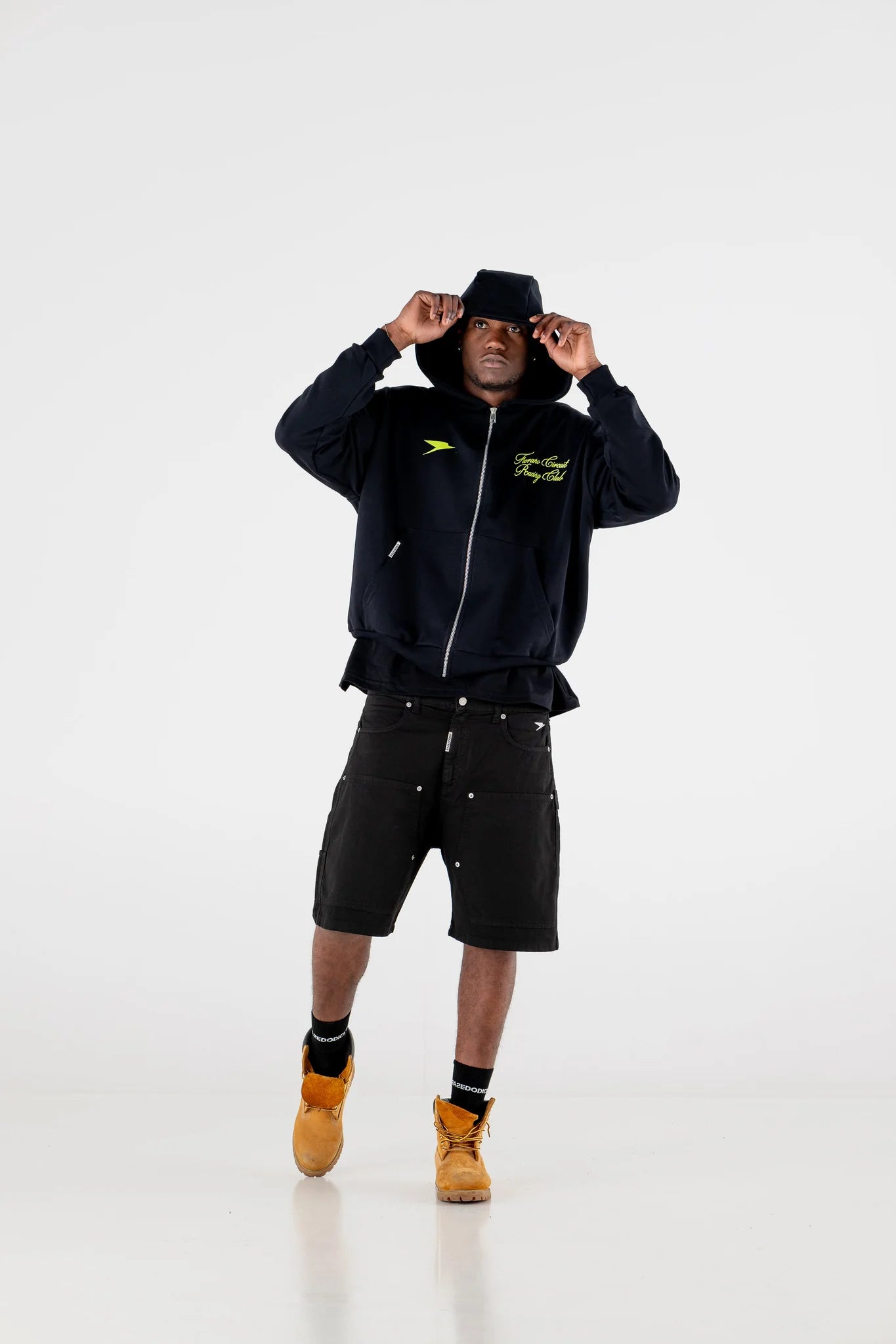 FULL ZIP “RESORT” RACING BLACK