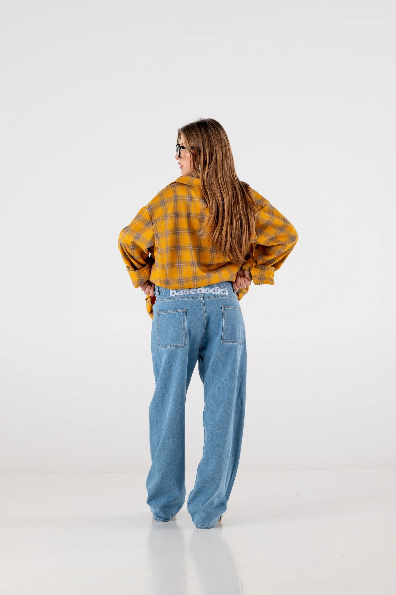 DENIM PANTS “DE LA RUE À LA RUE” BACKLOGO LIGHT BLUE