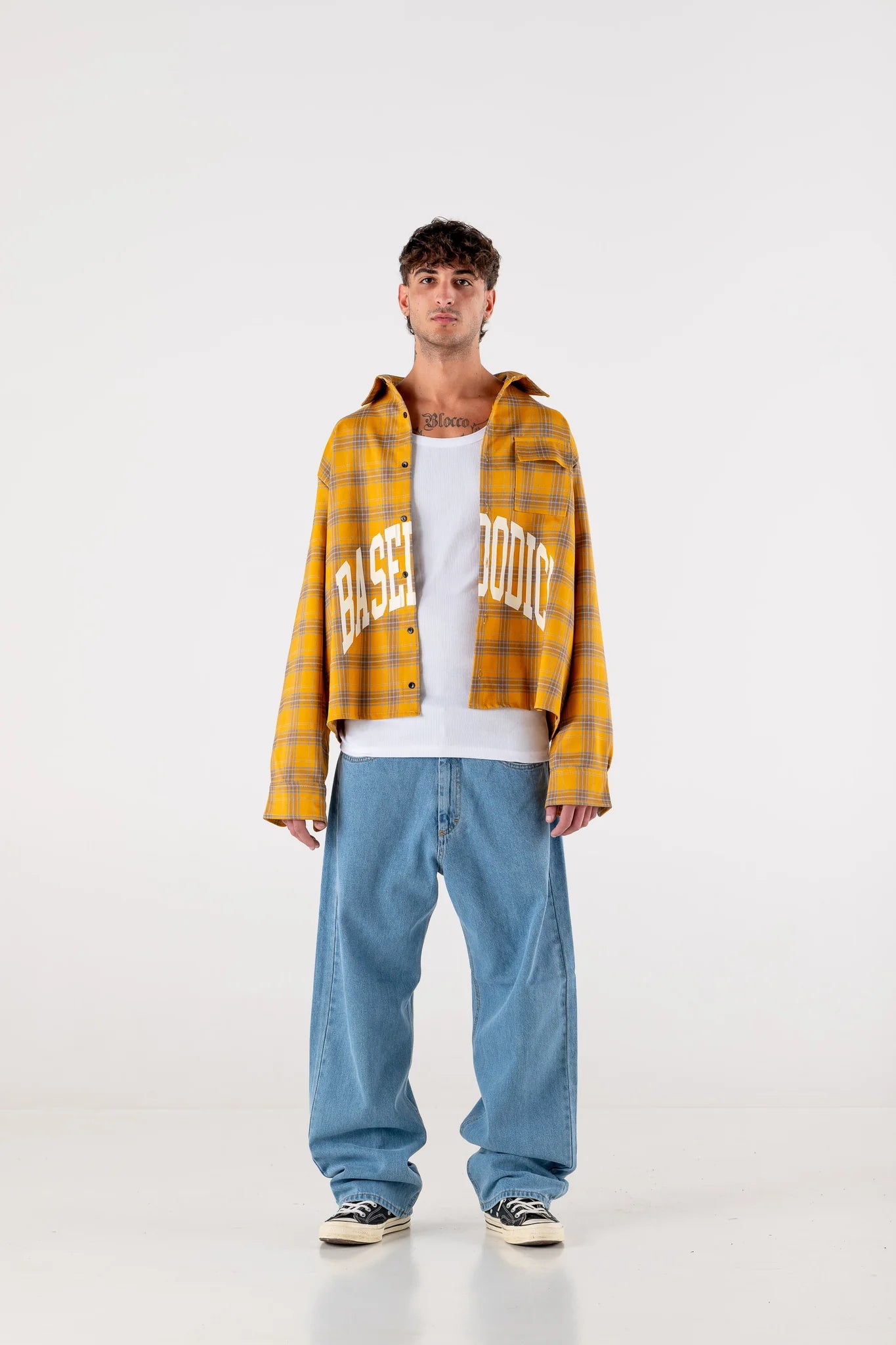 DENIM PANTS “DE LA RUE À LA RUE” BACKLOGO LIGHT BLUE