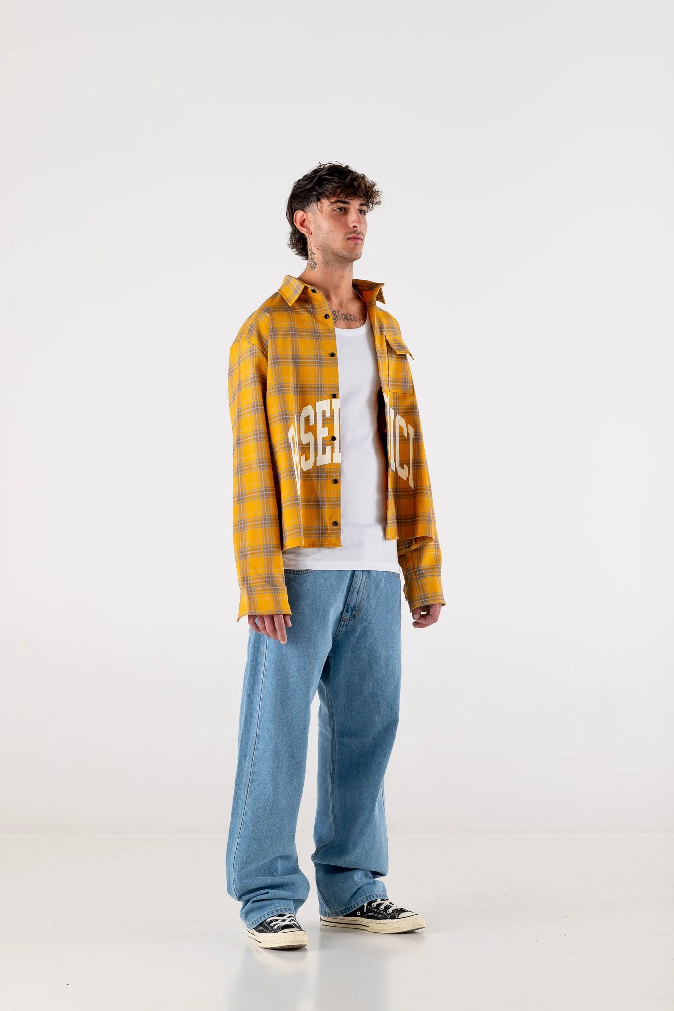 DENIM PANTS “DE LA RUE À LA RUE” BACKLOGO LIGHT BLUE