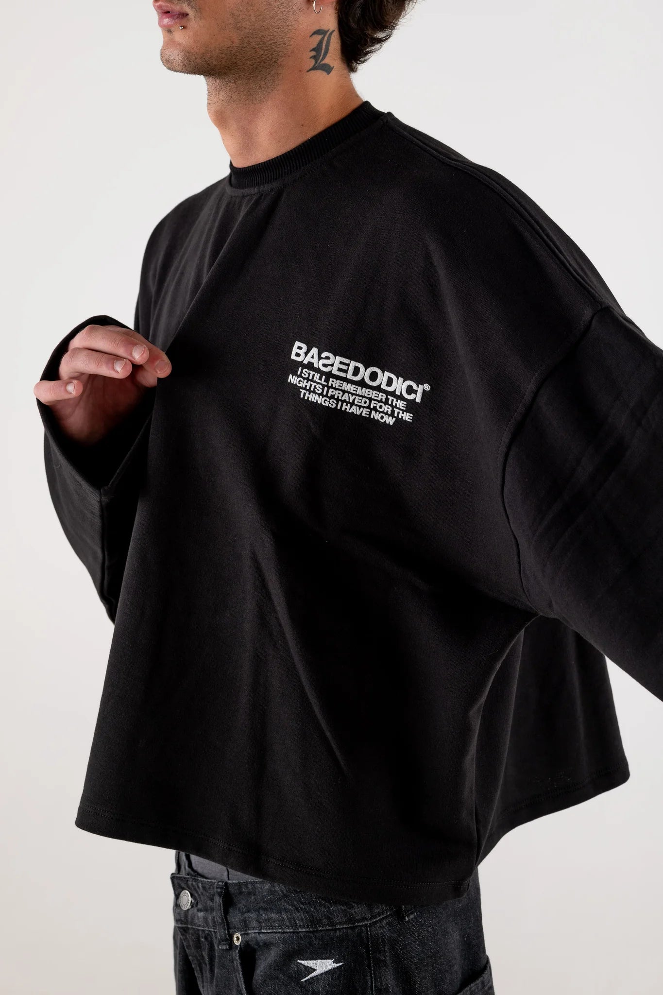 LONGSLEEVE "DE LA RUE À LA RUE" DOVES BLACK