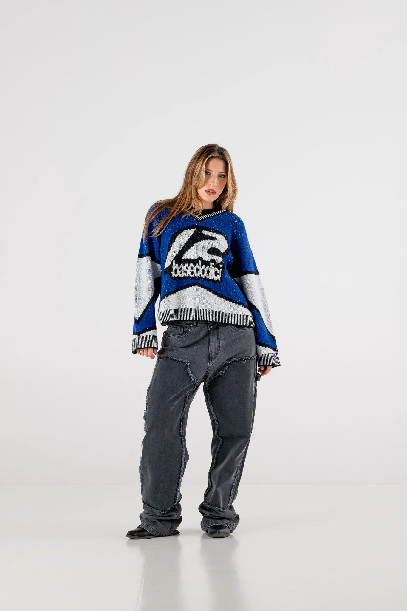 DOUBLE KNEE PANTS "RACING MADE" DISTRESSED