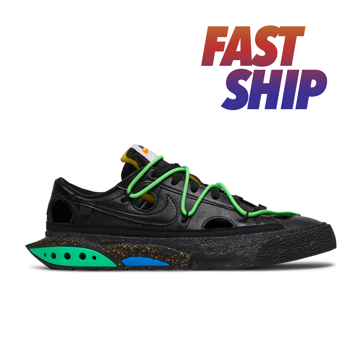 Nike Blazer low x Off White black and green
