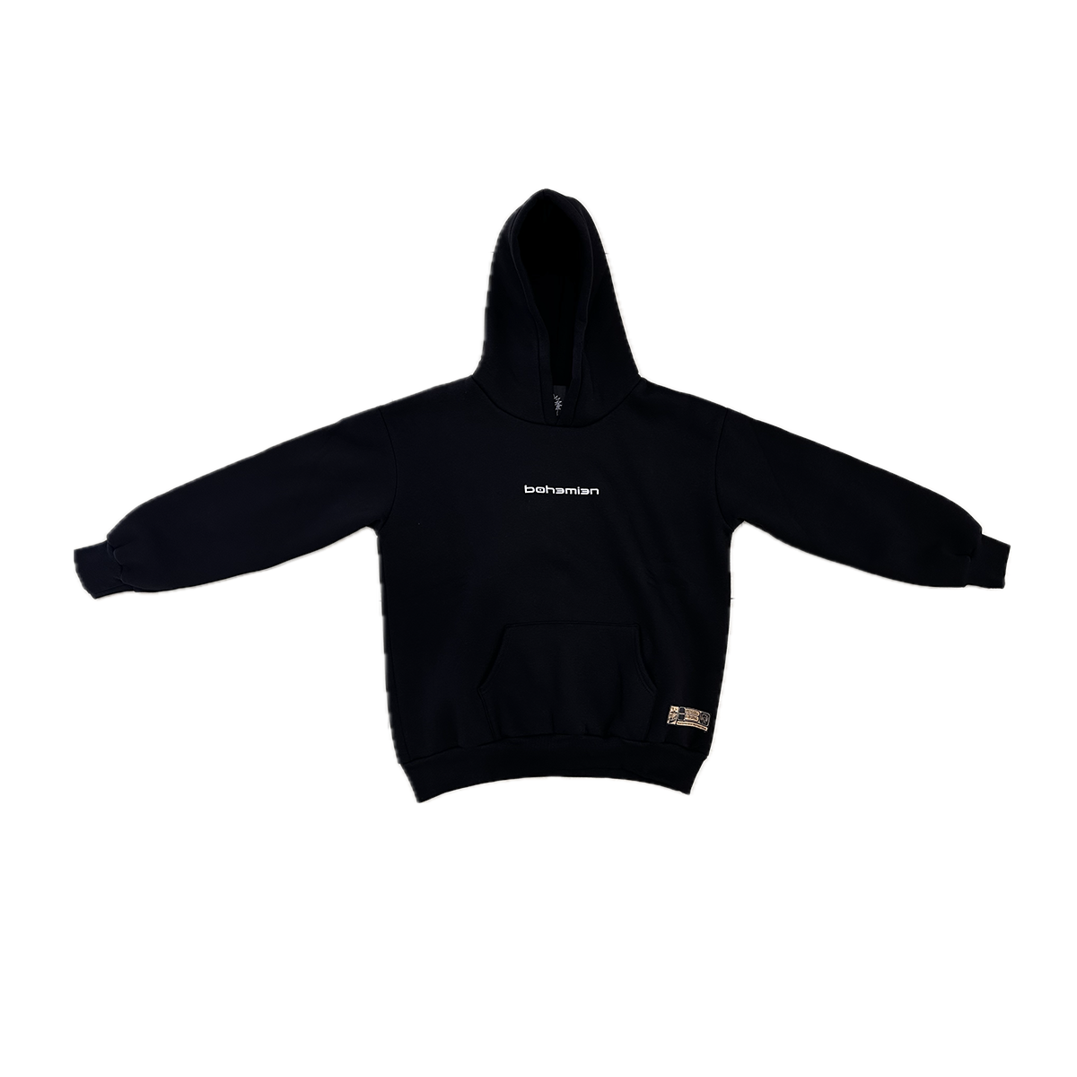 Hoodie Big Puff Logo Black