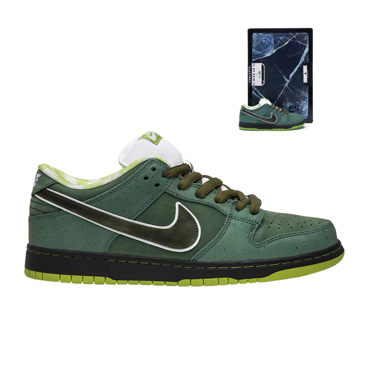 Dunk Low SB x Concepts Lobster green special Box