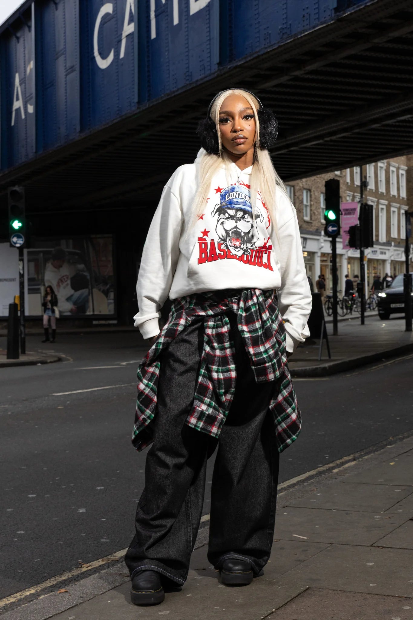 HOODIE "RUDEBOY LDN" BULL WHITE