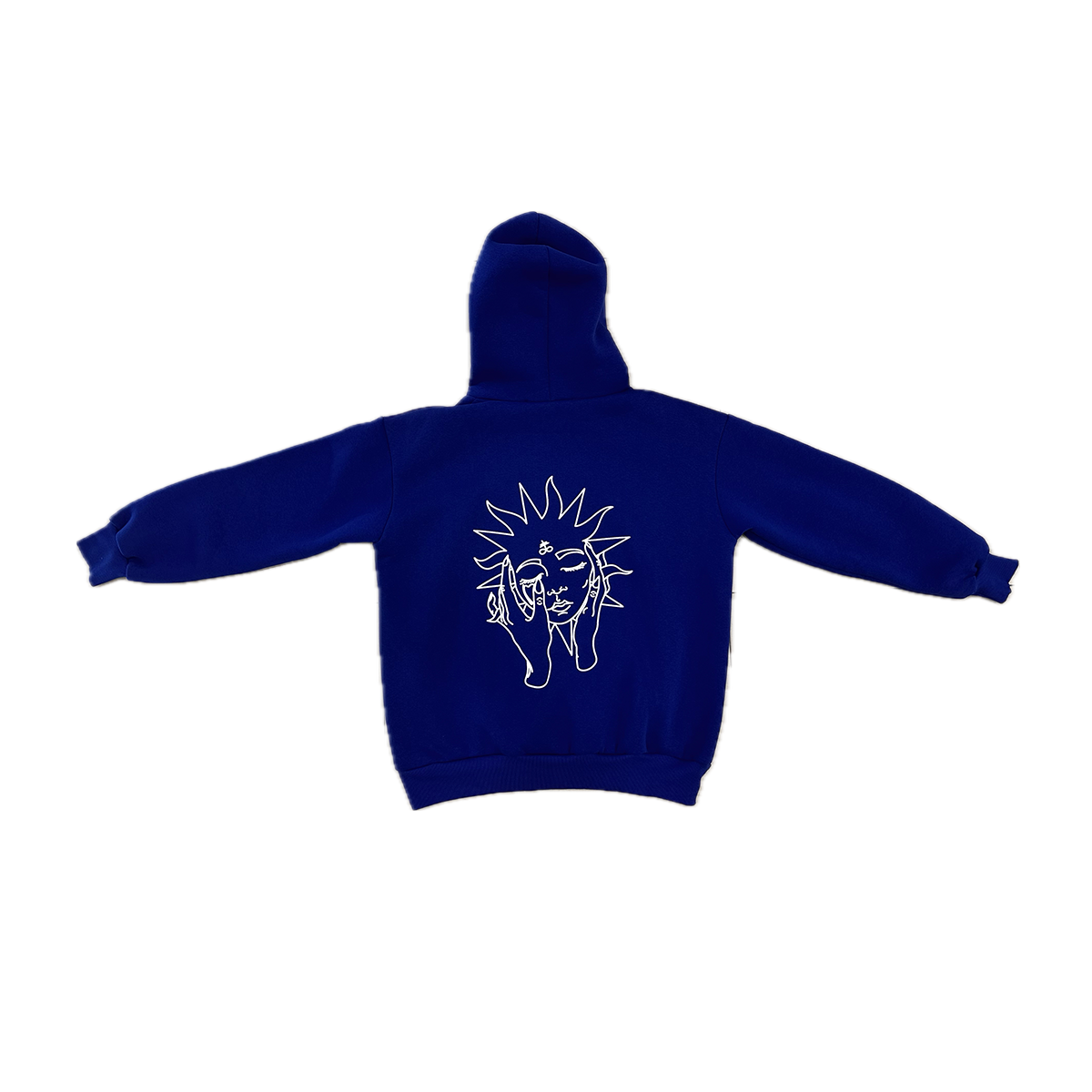 Hoodie Big Puff Logo Blue