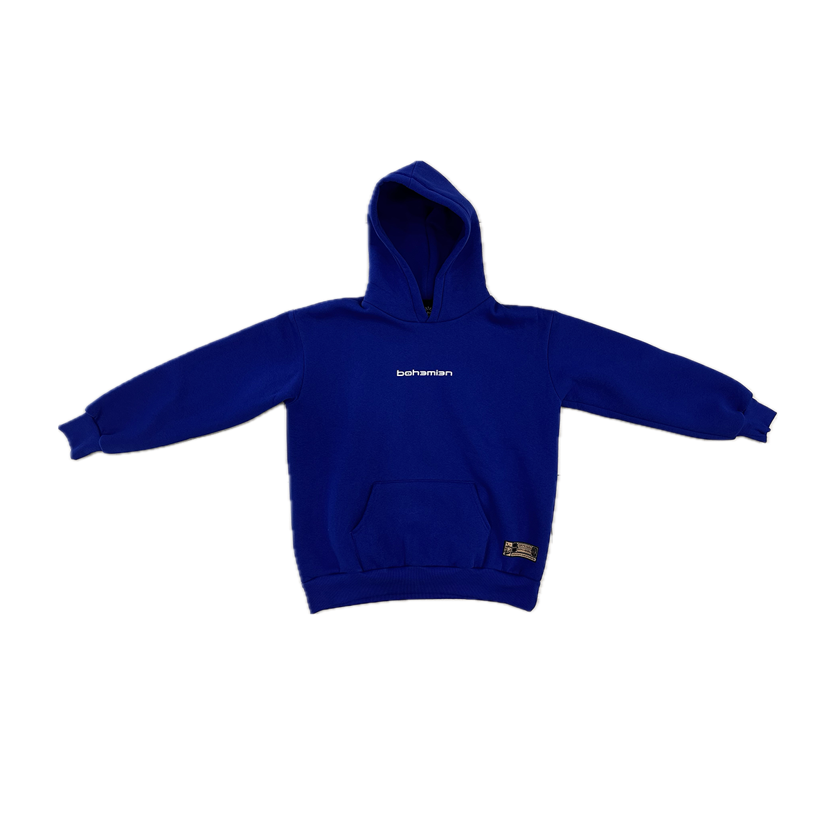 Hoodie Big Puff Logo Blue