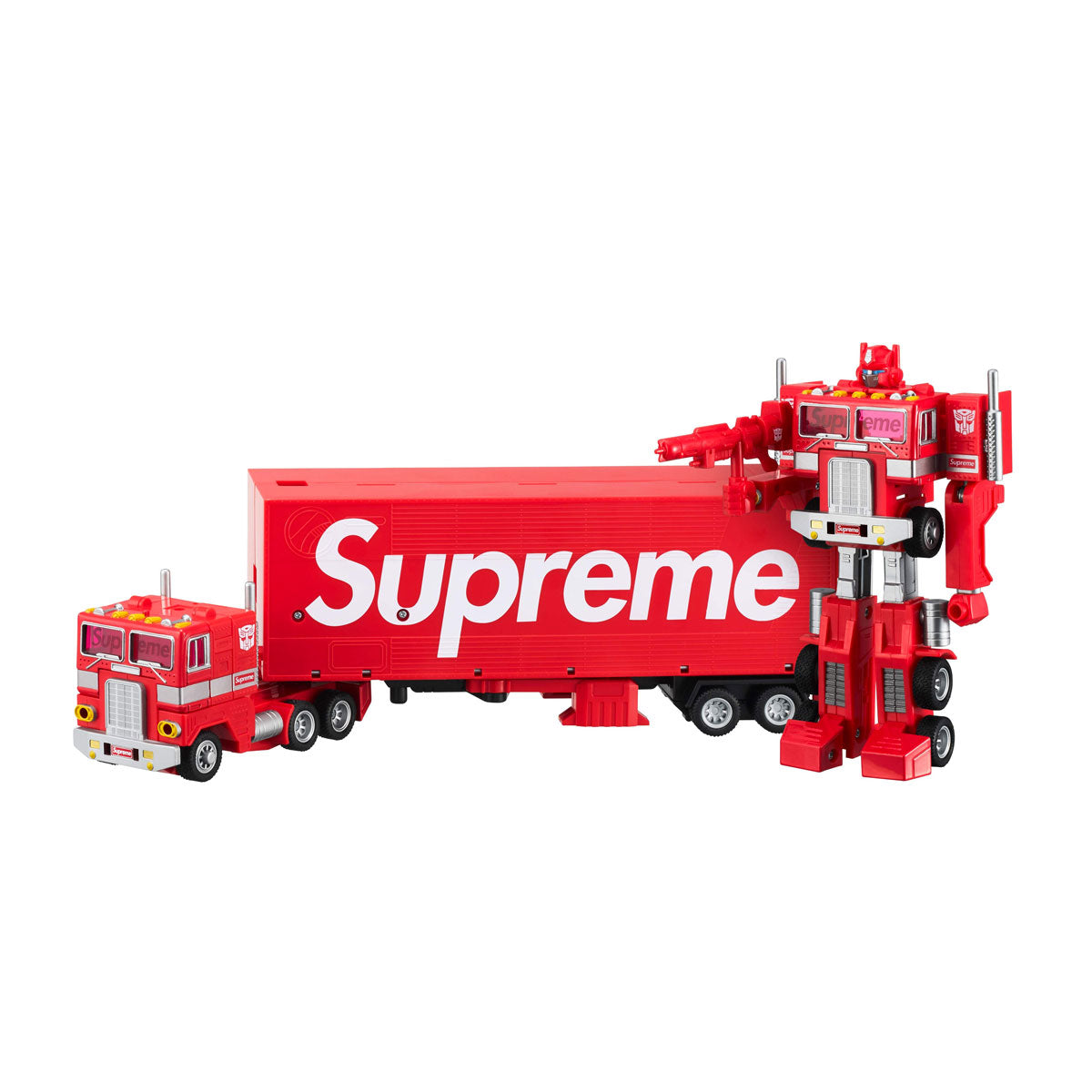 Supreme x Transformers G1 Optimus Prime Figure Red 40th anniversary
