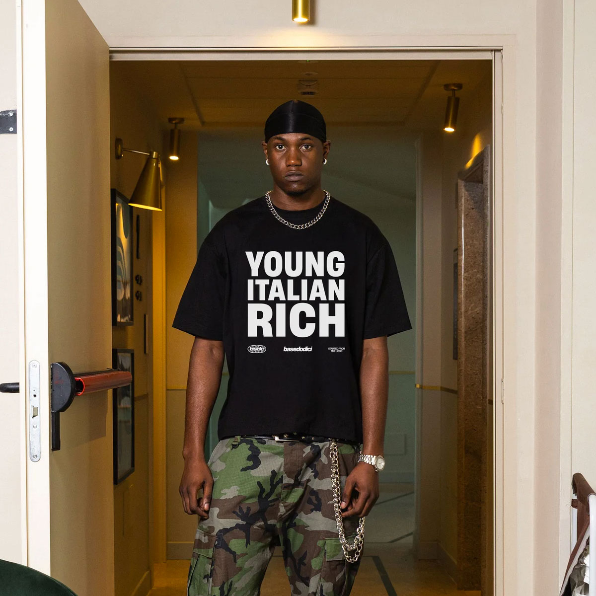 T-SHIRT "WORLD TOUR" ITALIAN RICH BLACK