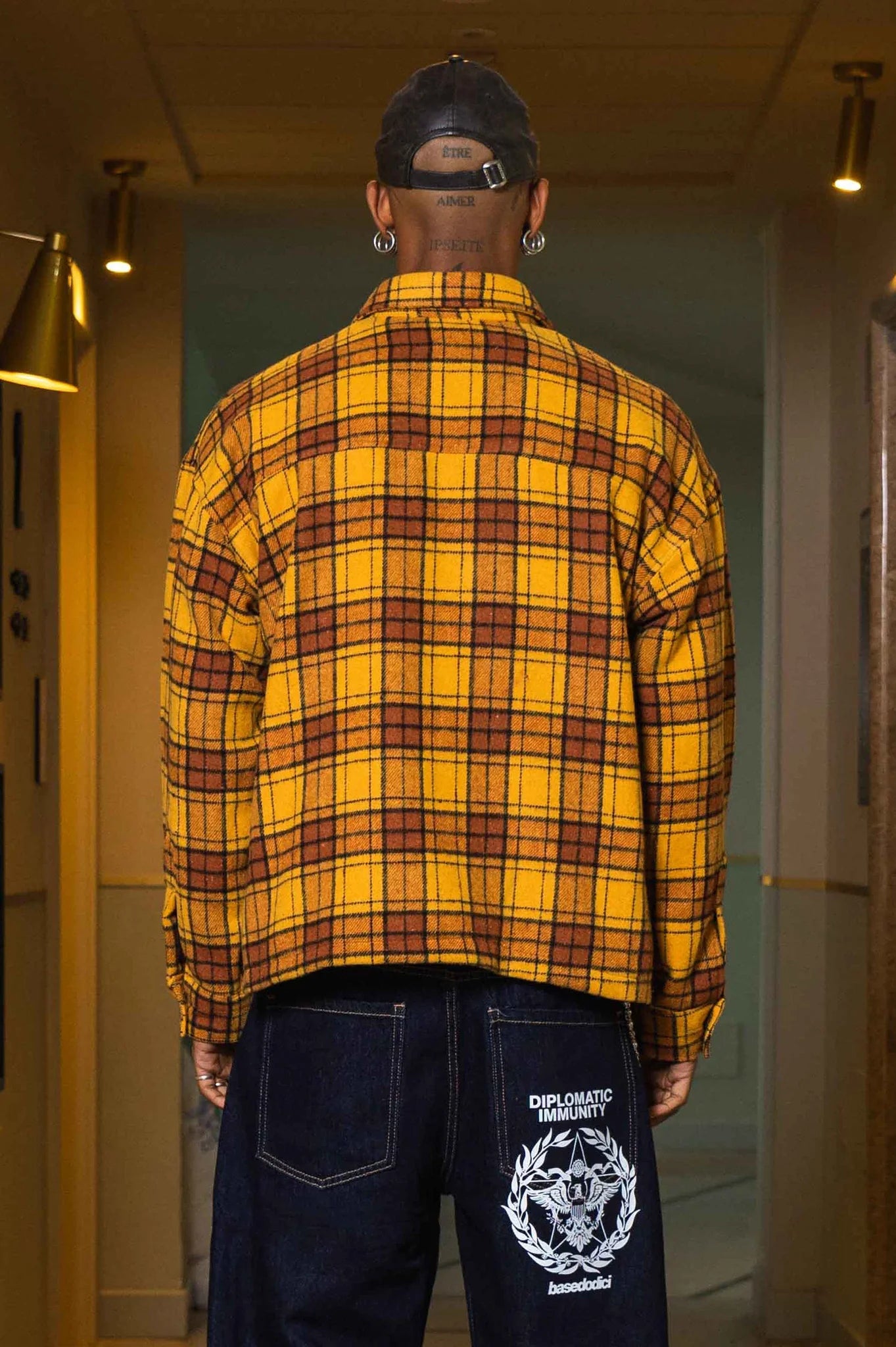 FLANELLA SHIRT "WORLD TOUR" YELLOW