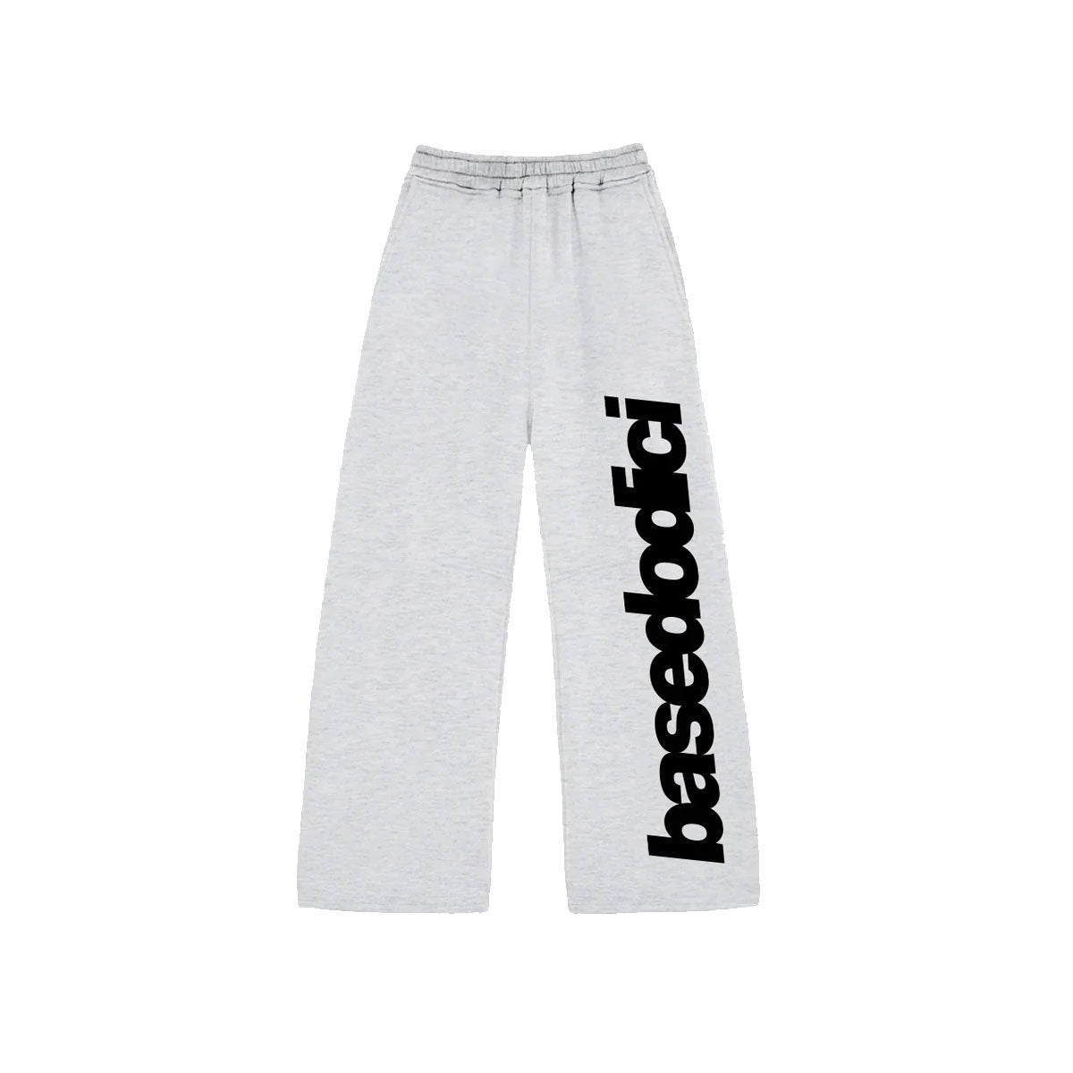 FLEECE PANTS "COMFY" VERTICAL LOGO ASHGREY/BLACK