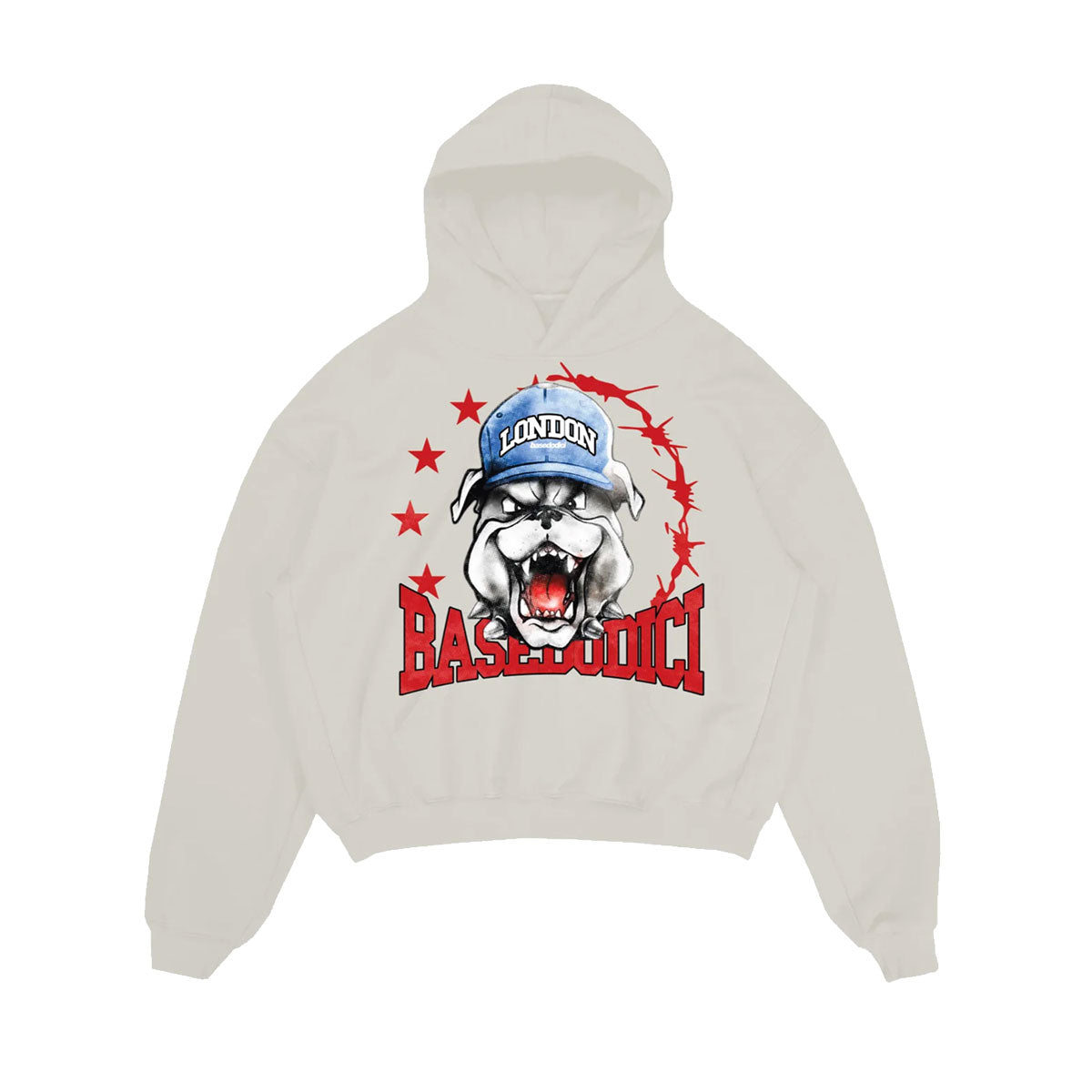 HOODIE "RUDEBOY LDN" BULL WHITE