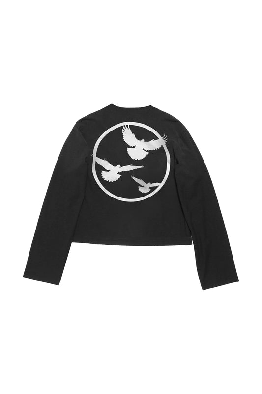LONGSLEEVE "DE LA RUE À LA RUE" DOVES BLACK