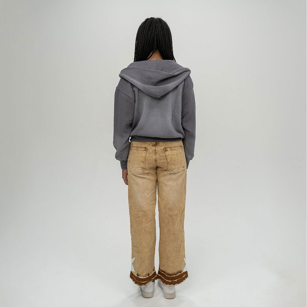 Alessio Giffi Collection  24/7 Basic Zip Hoodie grey - 𝑆𝑢𝑛 𝑓𝑎𝑑𝑒𝑑