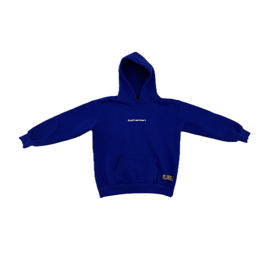 Hoodie Big Puff Logo Blue