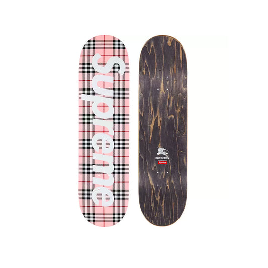 Supreme Burberry Skateboard Deck Pink